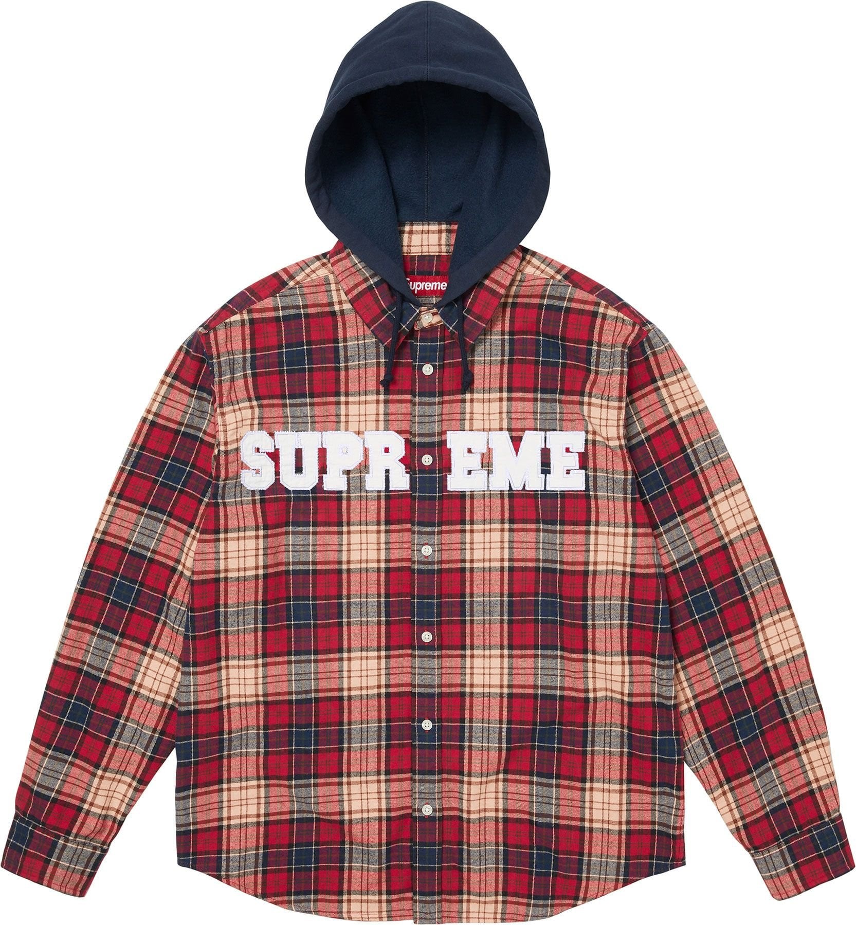 Appliqué Hooded Flannel Shirt view 2